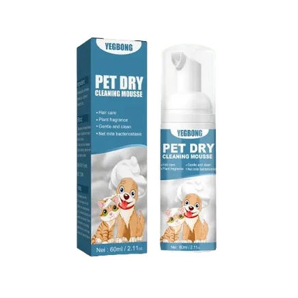 Pet Dry Cleaning Foam for Cats and Dogs - Natural, Gentle, and Effective Hygiene Solution. Buy for Dog