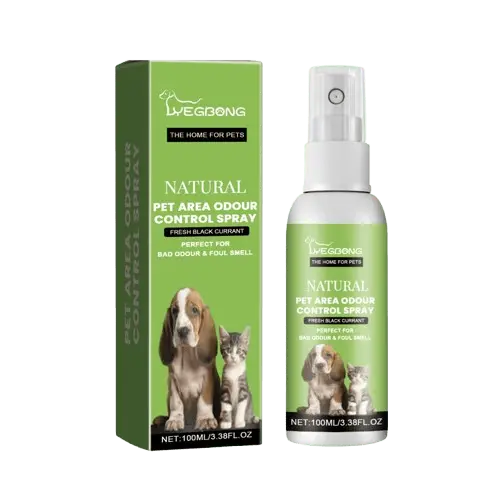 et odor eliminator spray for dogs and cats with natural ingredients to remove urine smell and bad odors from pet beds and furniture.