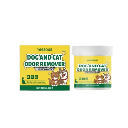 Pets odor remover gel for dogs and cats – eliminates bad smells, absorbs odors, and keeps home fresh.