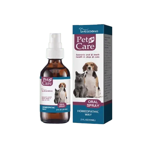 Natural oral cleaning spray for dogs and cats – fresh breath, plaque control, and healthy teeth.