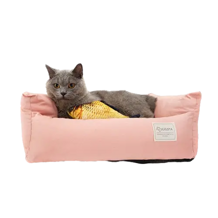 Medium Pink Cotton Pet Soft Bed, Perfect for Dogs and Cats up to 40 lbs. Buy for Dog