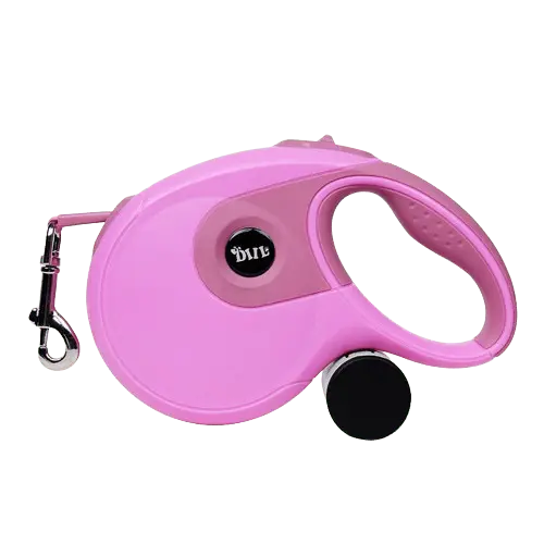 Pink retractable leash – 16ft and 26ft for puppies and adult dogs