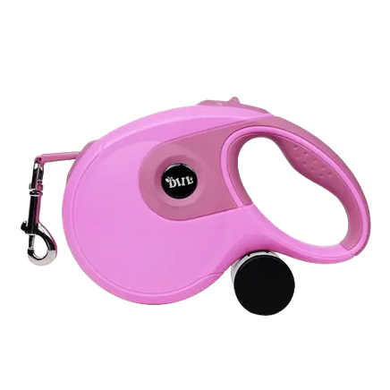 Pink retractable leash – 16ft and 26ft for puppies and adult dogs