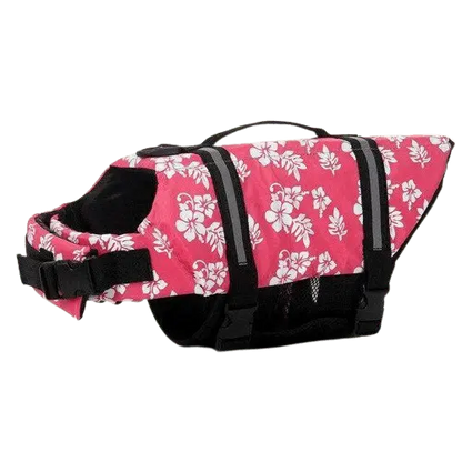 Cute Pink Floral Dog Vest, Ideal for Swimming. BUY FOR DOG