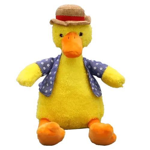 Playful yellow duck dog plush toy, designed to entertain and comfort. Buy for Dog