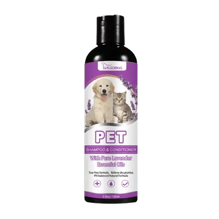 Premium pet shampoo and conditioner designed for sensitive skin, providing relief from itching and making hair soft and knot-free. Buy for Dog