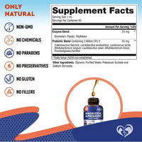 Pet probiotic supplement ingredients – enzyme blend, 3 billion CFU probiotics, natural and GMO-free.