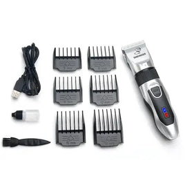 Professional pet hair trimmer designed for quiet and safe grooming, featuring ergonomic design and durable sharp blades for at-home pet care solution. Buy for Dog