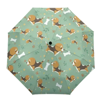 Playful pup rain umbrella with easy manual operation. BUY FOR DOG