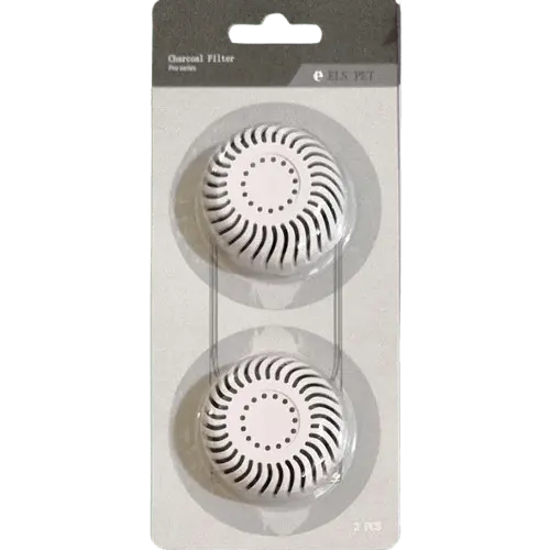 Replacement pink charcoal filters for portable dog water bottle.