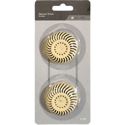 Replacement yellow charcoal filters for portable dog water bottle.