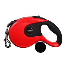 Red retractable dog leash – 16ft or 26ft for all dog sizes