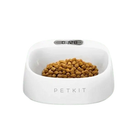 Smart dog bowl with food showing portion control and healthy feeding.