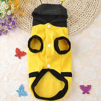 Cozy and stylish Buzzing Bee fleece costume for cats in playful bee theme. BUY FOR DOG