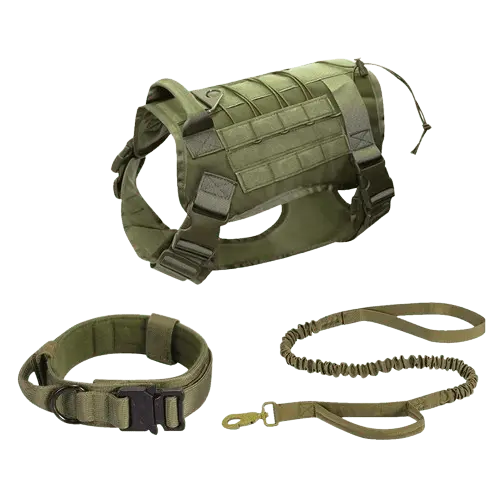 Tactical dog vest with breathable mesh and adjustable straps
