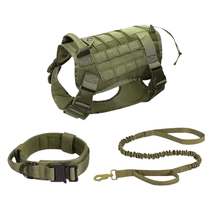 Tactical dog vest with breathable mesh and adjustable straps