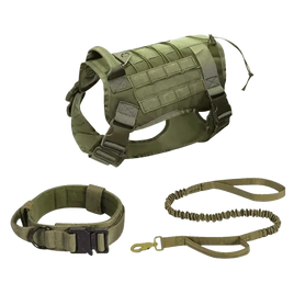 Tactical dog vest with breathable mesh and adjustable straps