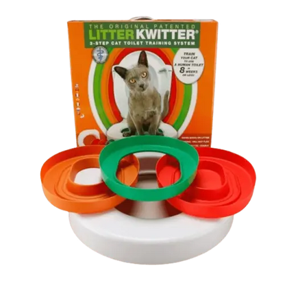 Top View of Cat Toilet Trainer with Step-by-Step Color Discs