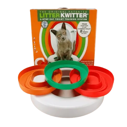 Top View of Cat Toilet Trainer with Step-by-Step Color Discs