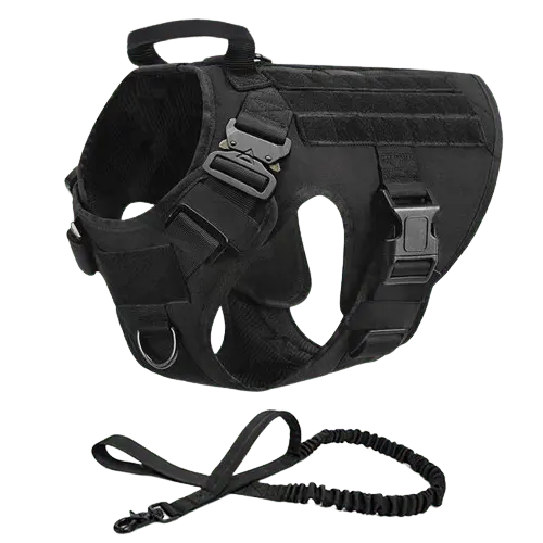 Ultimate tactical dog vest offering superior comfort, durability, and safety for active dogs, perfect for training, hiking, and daily adventures. Made from premium materials, water repellent, and explosion-proof, this vest ensures your dog's security and performance. Buy for Dog