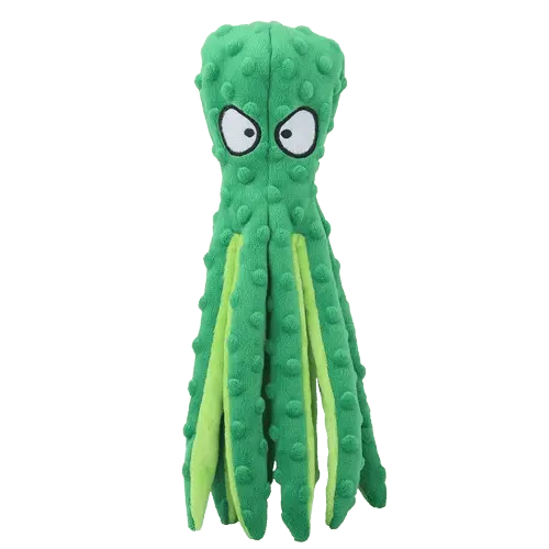 Vet approved plush octopus dog toy, enhancing mental stimulation and physical health, ideal for interactive play. Buy for Dog