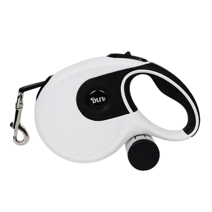 White long leash for dogs – 26ft retractable for small to large breeds
